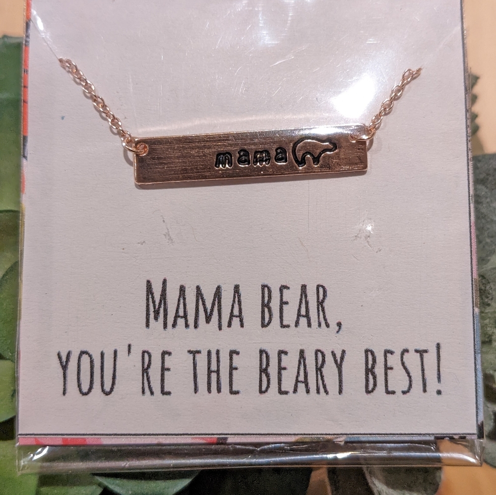 Mama bear necklace. Gift for mom